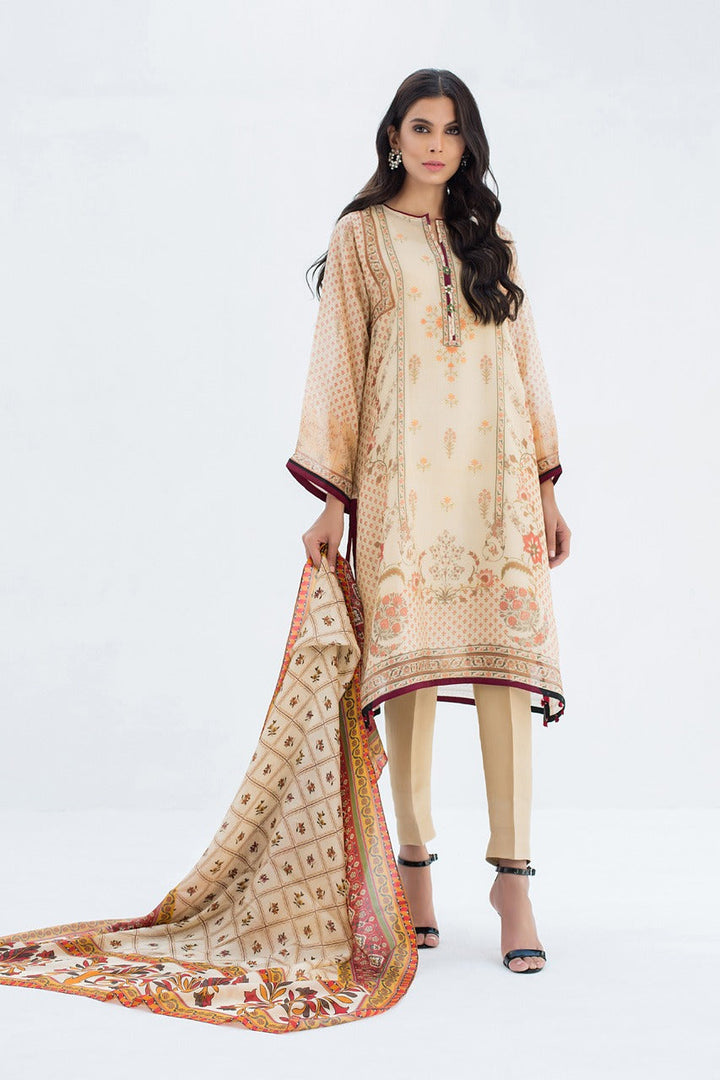 Shirt & Dupatta-Cotton Net