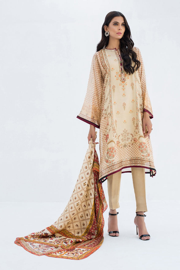 Shirt & Dupatta-Cotton Net