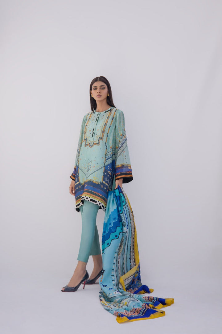 Shirt & Dupatta-Cotton Net