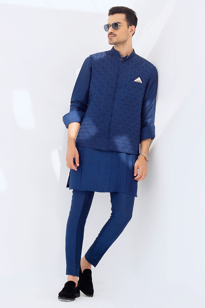 Kurta & Trousers-Raw Silk