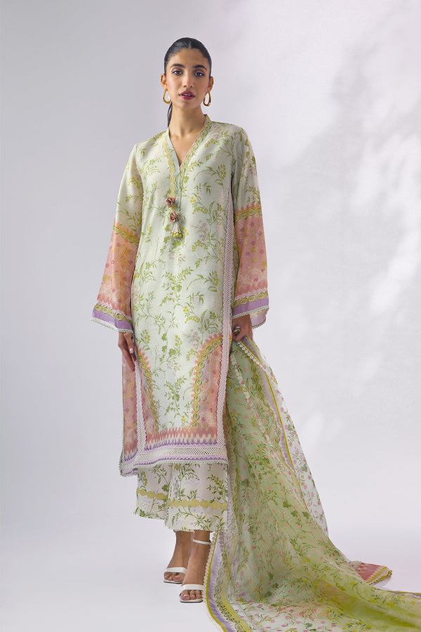 Shirt And Dupatta-Khaddi Silk