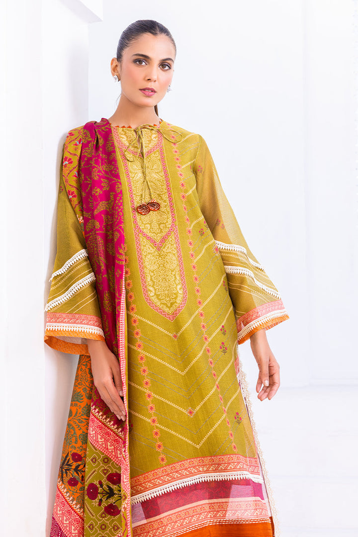 Shirt & Dupatta-Cotton Net