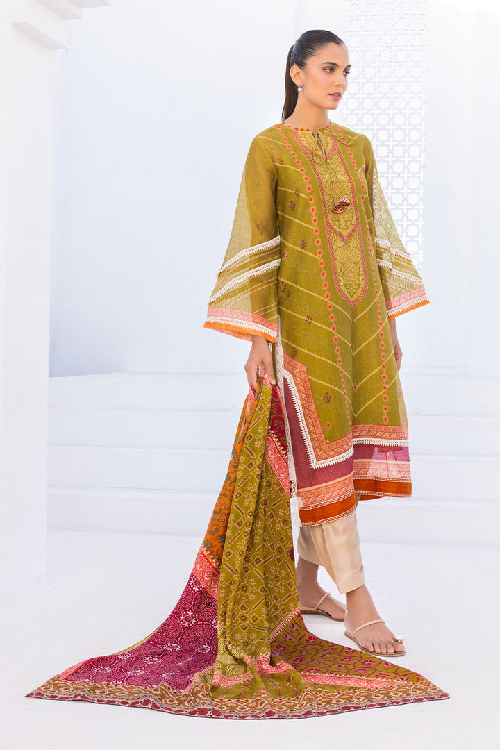 Shirt & Dupatta-Cotton Net