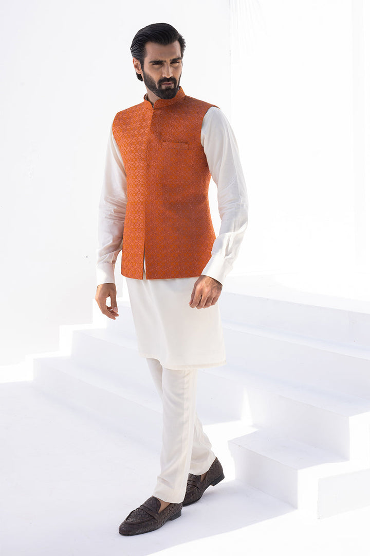 Waistcoat-Raw Silk