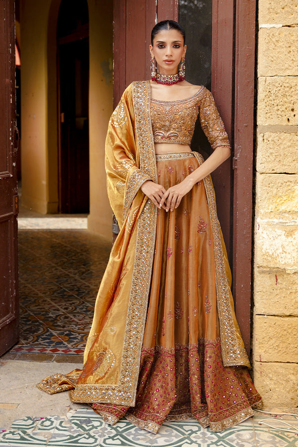 Copper Lehenga Choli Set