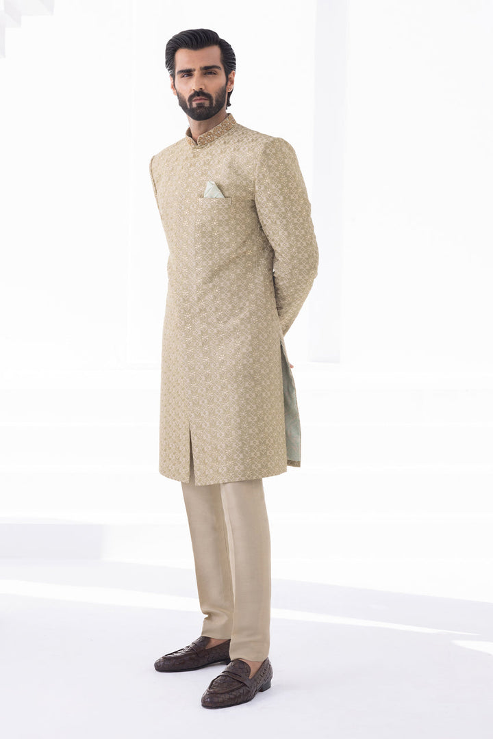 Sherwani & Trouser-Raw Silk