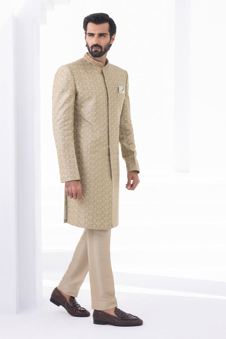 Sherwani & Trouser-Raw Silk