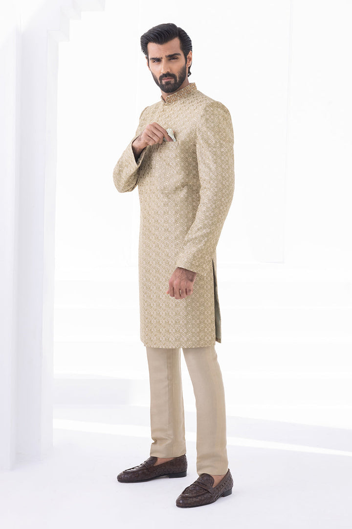 Sherwani & Trouser-Raw Silk