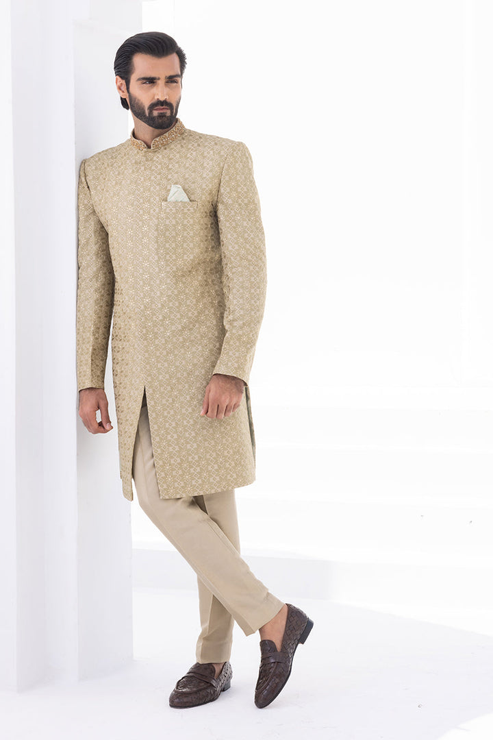 Sherwani & Trouser-Raw Silk